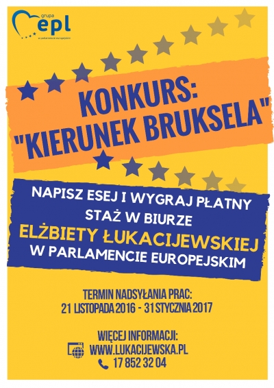 Konkurs &quot;Kierunek Bruksela&quot;. Napisz esej i wygraj płatny staż w biurze w Brukseli