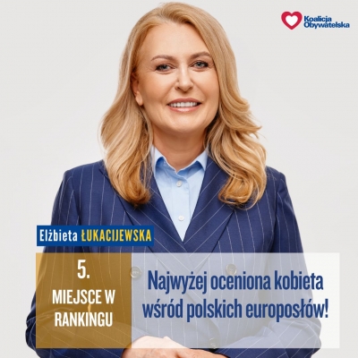 Elżbieta Łukacijewska wśród najwyżej ocenianych europosłów – prestiżowy ranking dziennikarzy „Szczytu Europy”