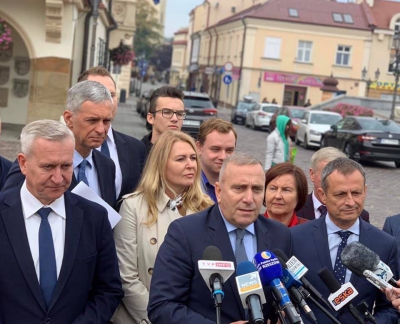 Rzeszów, Konferencja prasowa z udziałem Grzegorza Schetyny