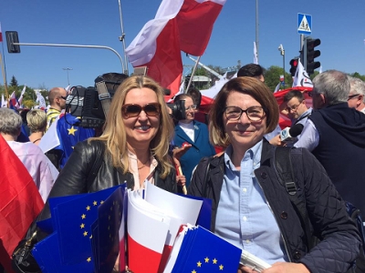 Warszawa, Udział Elżbiety Łukacijewskiej w marszu &quot;Jesteśmy i będziemy w Europie&quot;