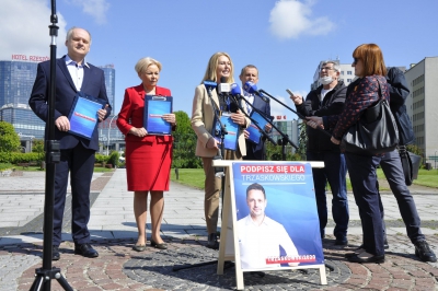 Rzeszów, Konferencja prasowa inaugurująca kampanię wyborczą Rafała Trzaskowskiego na Podkarpaciu